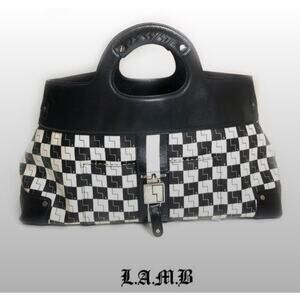 L.A.M.B. Vintage Checkerboard Clutch Bag
